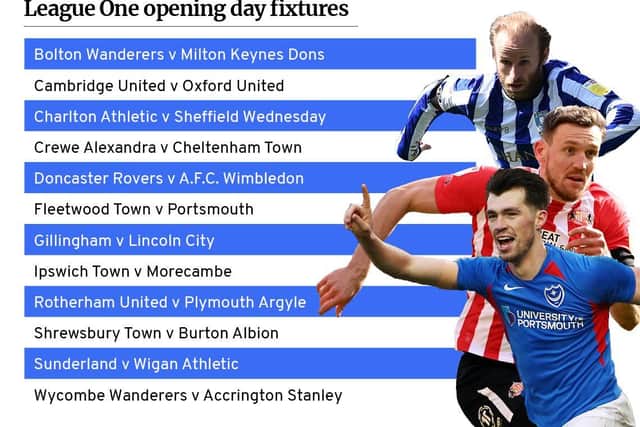 League One's opening day fixtures in full.