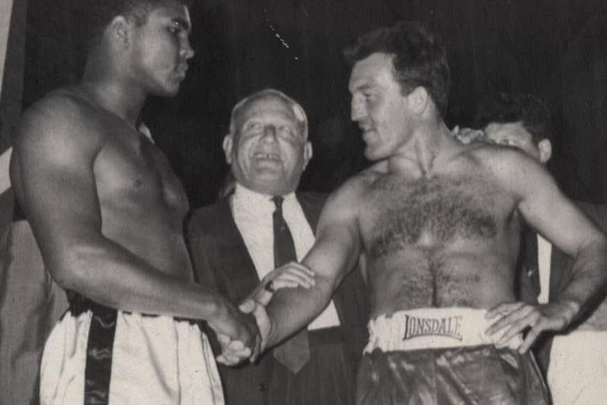 Muhammad Ali with Brian London in in 1966