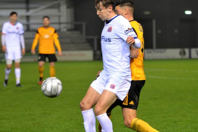 Nathan Shaw in aciton of AFC Fylde last November