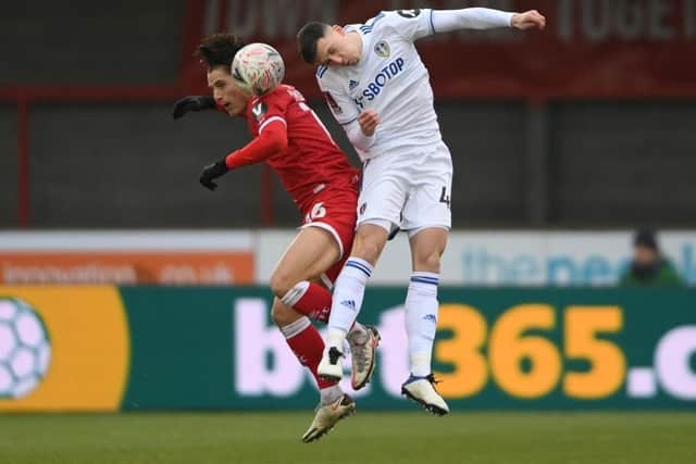 Oliver Casey's last senior game for Leeds was in the FA Cup at Crawley Town