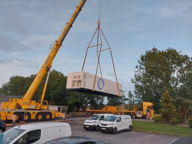 Spire Fylde Coast Hospital has a new, state-of-art MRI scanner, which will speed up diagnoses for patients with cancer and other diseases.
The unit had to be craned in with specialist equipment