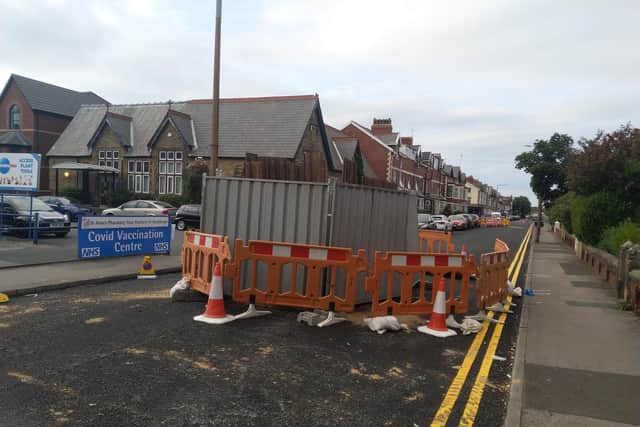 The sewer collapse in St Albans Road, St Annes