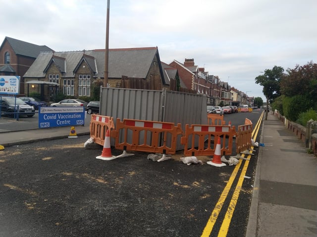 The sewer collapse in St Albans Road, St Annes