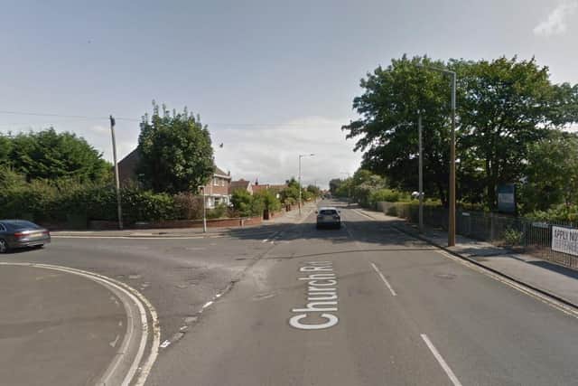 A cyclist was involved in a collision with a car at the junction of Smithy Lane, Albany Road and Church Road. (Credit: Google)
