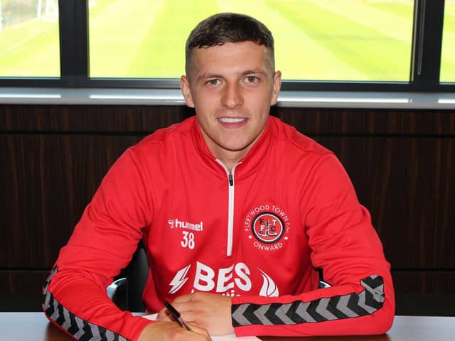 Carl Johnston has penned a new deal with Fleetwood Town. Credit: FTFC