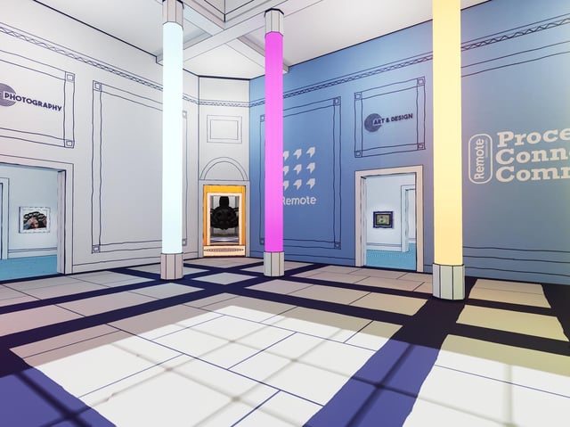 One of the virtual "rooms" showcasing graduating Blackpool and the Fylde College students' work. Pic: Aaron Tonks