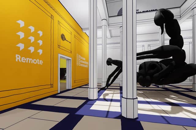 One of the virtual "rooms" showcasing graduating Blackpool and the Fylde College students' work. Pic: Aaron Tonks
