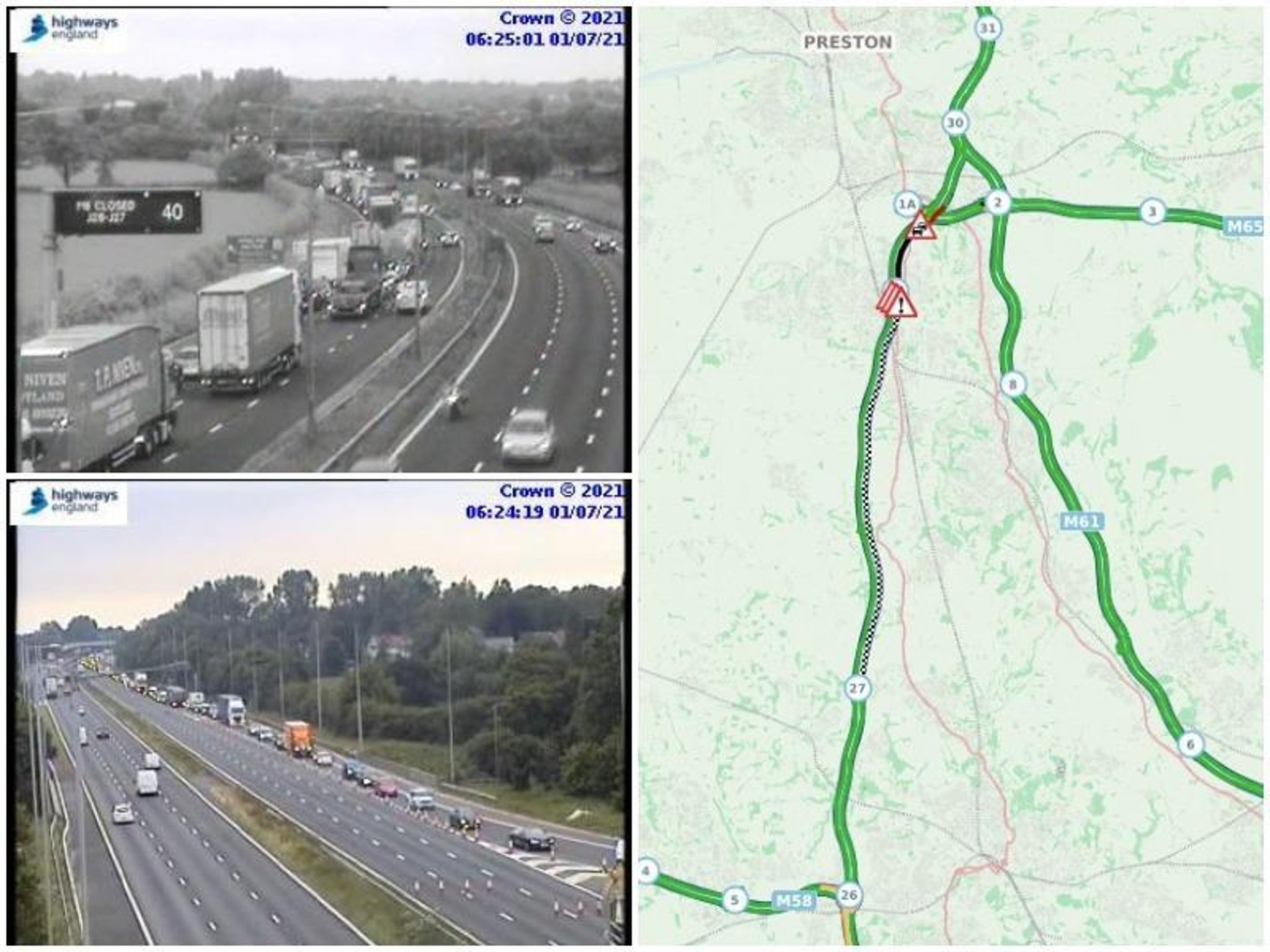 Lancashire LIVE: M6 prepares to reopen following early ...
