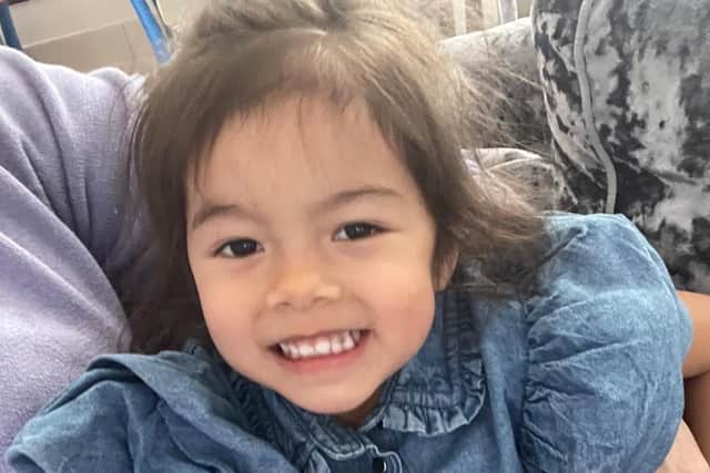 Joey's young daughter Olivia who has been part of a fundraising drive to help with funds towards the entertainer's treatment.