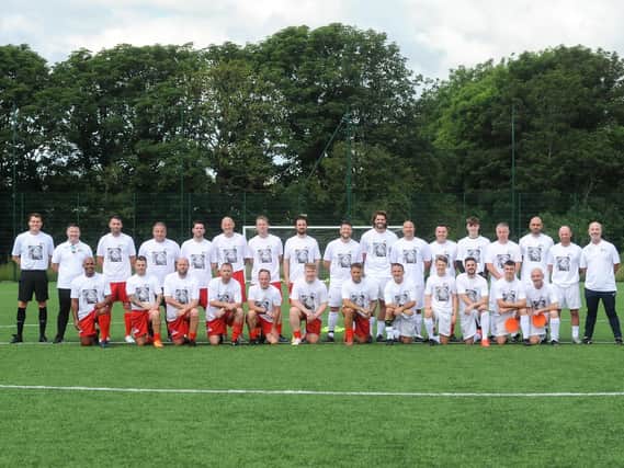Ex-professionals, friends and family took part in a charity football match in memory of Jordan Banks, nine.