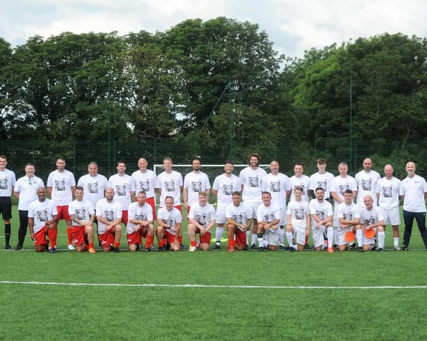 Ex-professionals, friends and family took part in a charity football match in memory of Jordan Banks, nine.