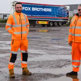 Drivers Jordan Dempsey and Keith Thirsk at the Fox Brothers' site.  The drivers there fear they will lose their jobs if the firm has to quit Blackpool aft5er losing a planning application to operate from its Squires Gate Industrial Estate site