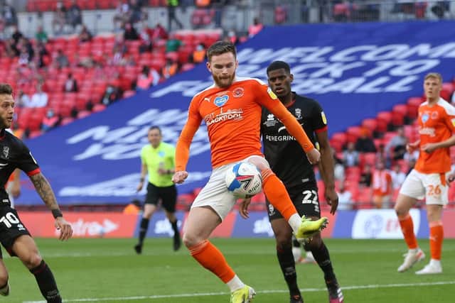 Oliver Turton helped Blackpool to Wembley glory in his last game for the club