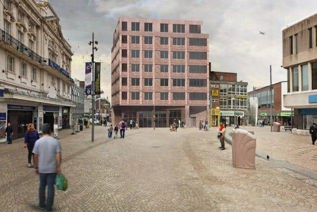 The original proposal for a seven storey building was scrapped