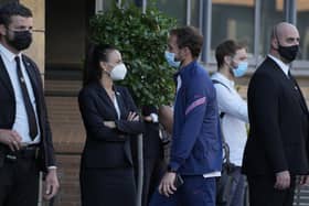 England boss Gareth Southgate is greeted on arrival at the team hotel in Rome ahead of tonight's Euro 2020 quarter-final