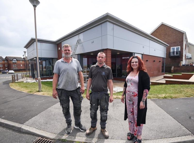 RJ's Bar owners John Sherwood and Rob Hopkinson, with manager Sarah-Jayne Coop.