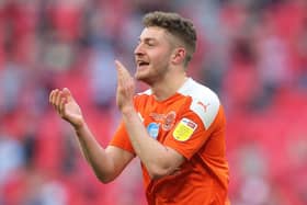 Elliot Embleton helped Blackpool to a play-off final victory at Wembley in May