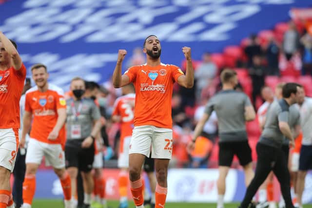 CJ Hamilton overcame injury to feature in the final moments of Blackpool's glorious season at Wembley