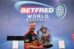 Dimitri van den Bergh defends his Betfred World Matchplay title at the Winter Gardens Picture: PDC