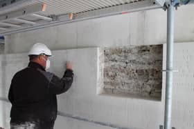 Workmen restoring a section of the Thiepval Memorial commemorating the missing of the South Lancashire Regiment
Photo: CWGC