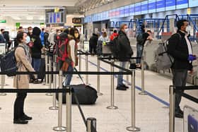 Passengers at Manchester Airport