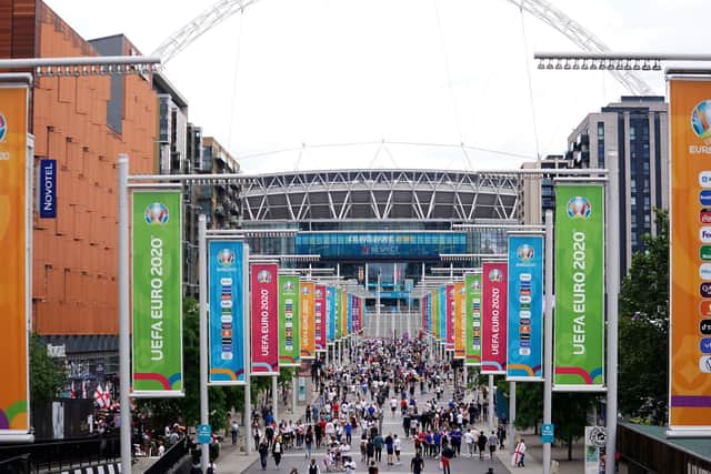 Fans starting to arrive at Wembley for tonight's European Championship final