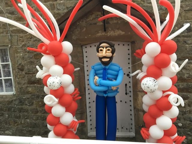 This pop up baloon model tribute to Gareth Southgate appeared in Chipping at the weekend