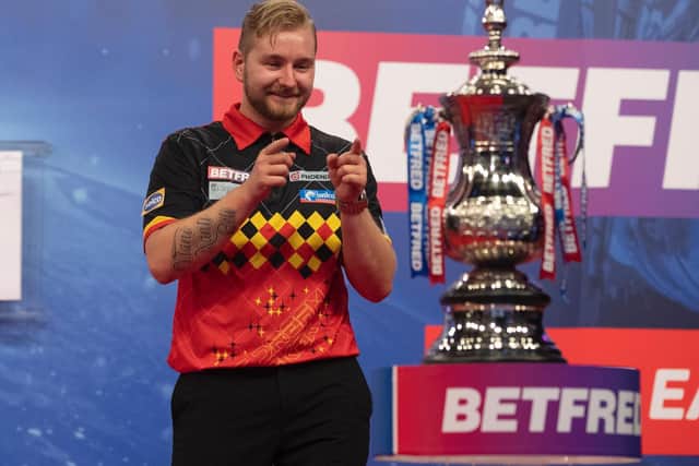 World Matchplay champion Dimitri Van den Bergh will take to the Winter Gardens stage on the opening night