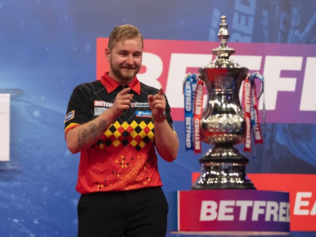 World Matchplay champion Dimitri Van den Bergh will take to the Winter Gardens stage on the opening night