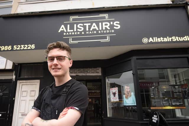 Alistair Taylor has opened his own barbers shop and hair studio in Topping Street
