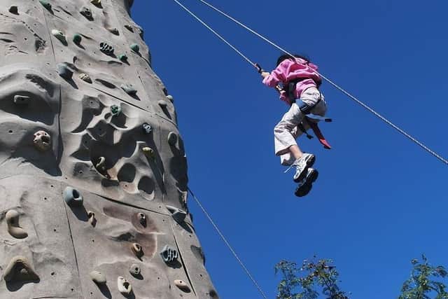 Abseiling cold be one of the activities at Adrenaline World along with zip wires