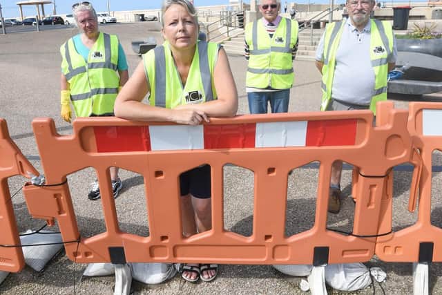 Care for Cleveleys has attached poems to temporary railings - which have been in place for over a year - to try to get them replaced in Cleveleys. Pic: Dan Martino/JPI Media