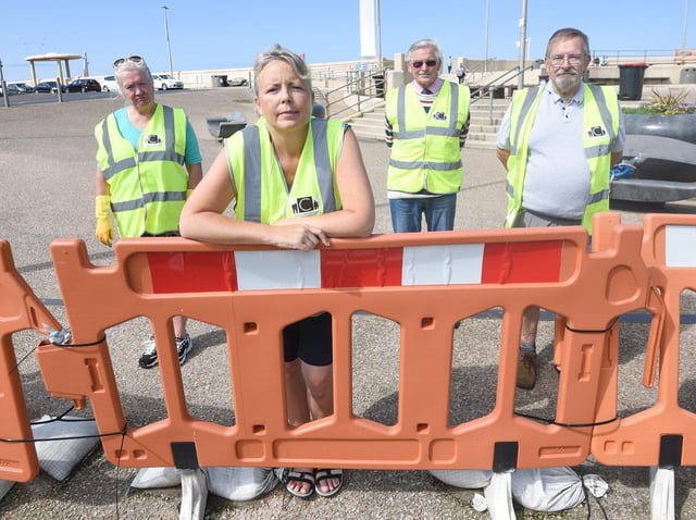 Care for Cleveleys has attached poems to temporary railings - which have been in place for over a year - to try to get them replaced in Cleveleys. Pic: Dan Martino/JPI Media