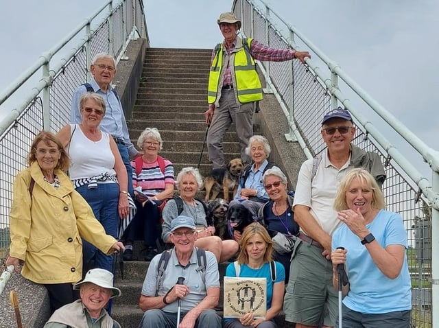 Some of the Fellside Team Ministry area pilgrims are pictured during a break while rambling between parishes.