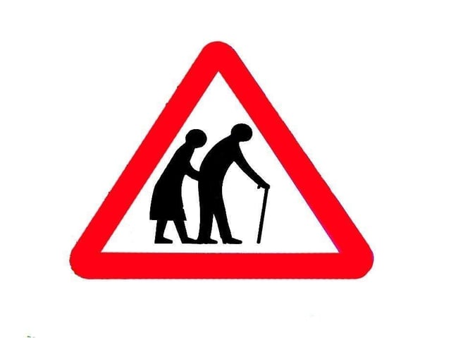 Old people crossing