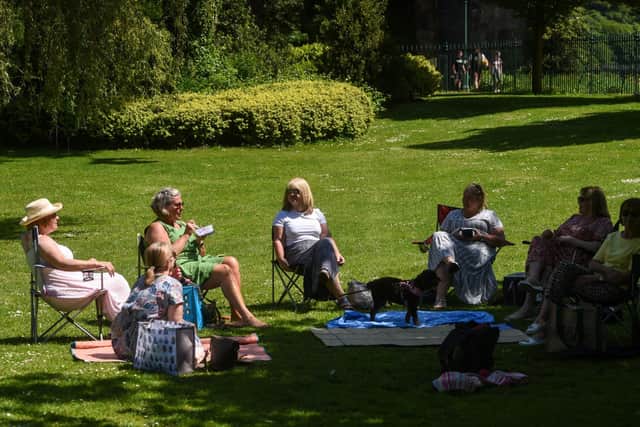 The NHS advises people to stay in the shade where possible