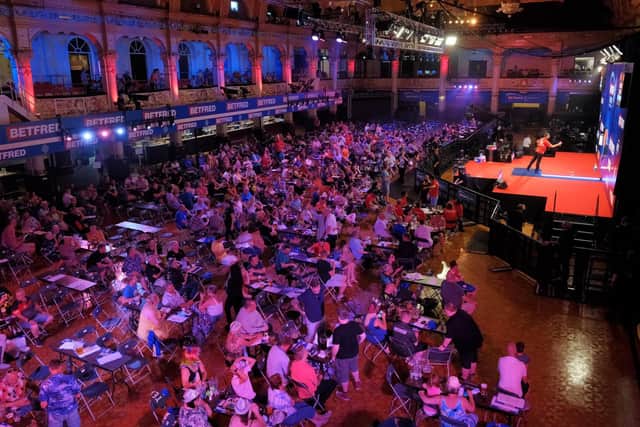 The darts is back ... and so are the fans at Blackpool's Winter Gardens