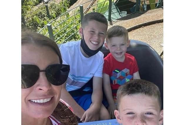 The family enjoyed the park's many rides and rollercoasters, including the Alice in Wonderland ride. (Image: coleen_rooney/Instagram)