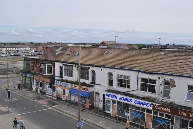 Some of the shops which were demolished to make way for the new business district. Photo: Juliette Gregson
