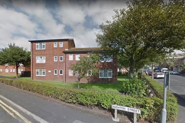 A man in his 60s was stabbed by a burglar who broke into his home in Cherry Tree Court, Aughton Street, Fleetwood at around 3.45am on Friday (July 16). Pic: Google