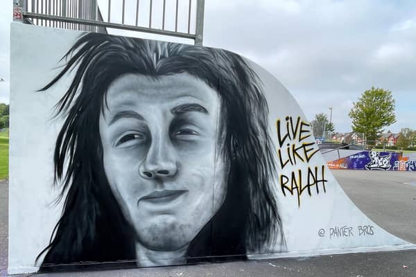 One of the tributes to Ralph Roberts at Lytham's Park View 4U skate park
