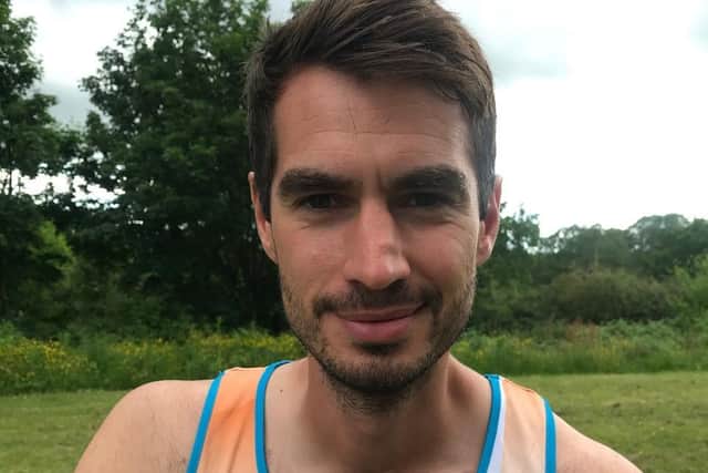 Teacher Ed Brindley, who is taking part in the Outlaw Triathlon Challenge in aid of Alzheimers Research UK  (picture courtesy of Edward Brindley)