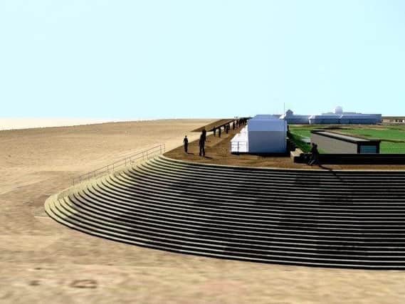 Artist’s impression of proposed new sea defences at St Annes