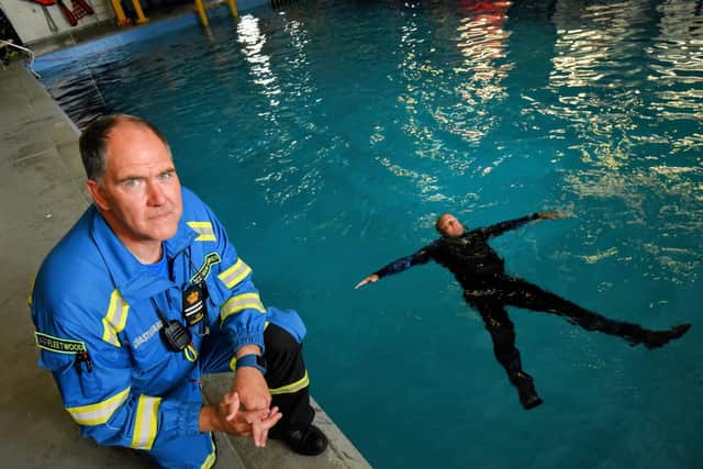Fleetwood coastguard station officer Mark Sumner provides lifesaving advice for anyone caught out in open water. Pic: Dan Martino/JPI Media