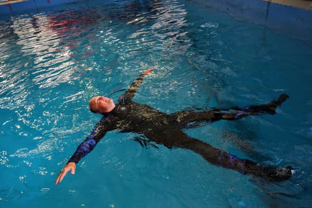 Float to live: Put your arms and legs out, float on the surface and try to regulate your breathing. Wave your arm to signal for help. Pic: Dan Martino/JPI Media