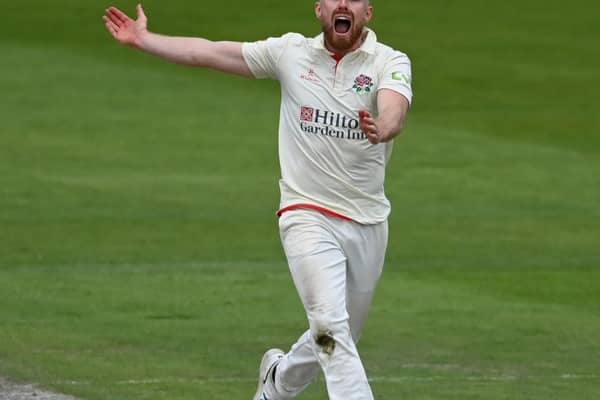 Danny Lamb recorded career-best bowling figures in Lancashire's victory over Gloucestershire