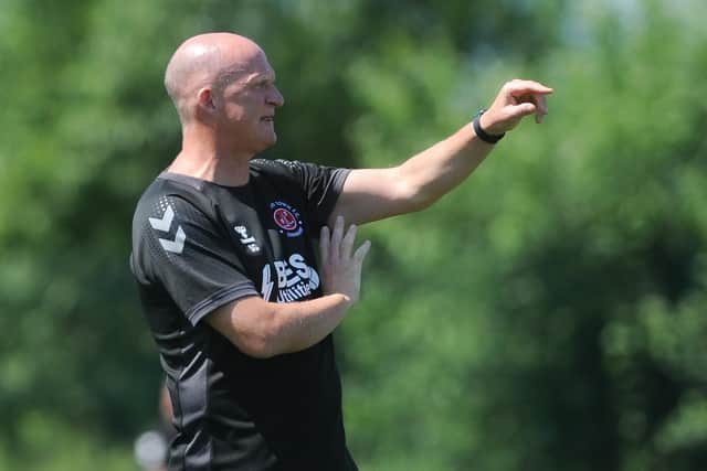 Simon Grayson watched his Fleetwood Town players draw with St Johnstone on Saturday
