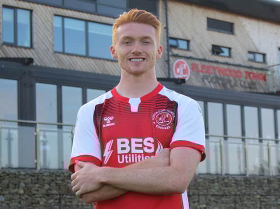 New Fleetwood Town striker Callum Morton. Credit: FTFC.