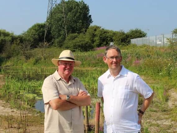 Wyre Rivers Trust chairman Phil Robson (left) with Blackpool North and Cleveleys MP, Paul Maynard