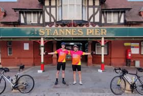 Liam (left) and Anthony preparing to leave St Annes